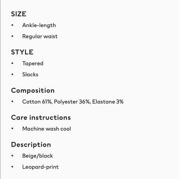 Leopard Print Ankle Slacks - Picture 2 of 3